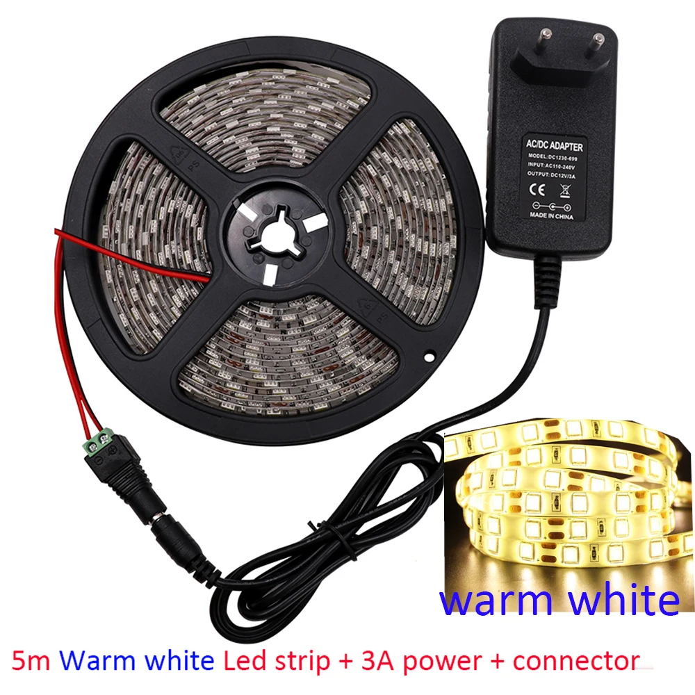 IP21/ IP65 Водонепроницаемый RGBW RGB теплый светодиодный светильник SMD 5050 5 м DC12V
