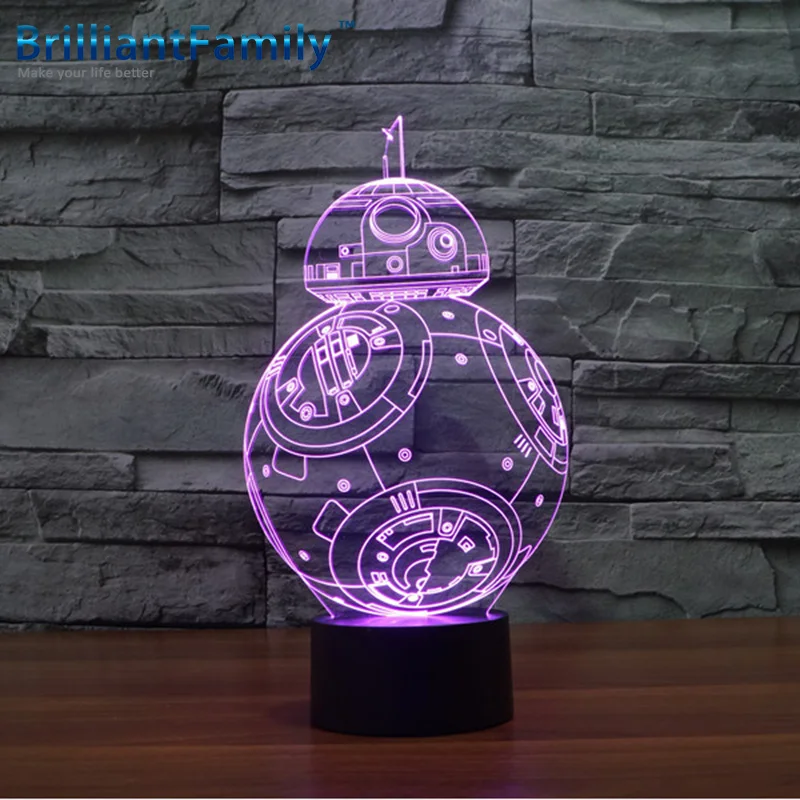 Star Wars красочные 3D Книга настольная лампа светодио дный визуальный трехмерное