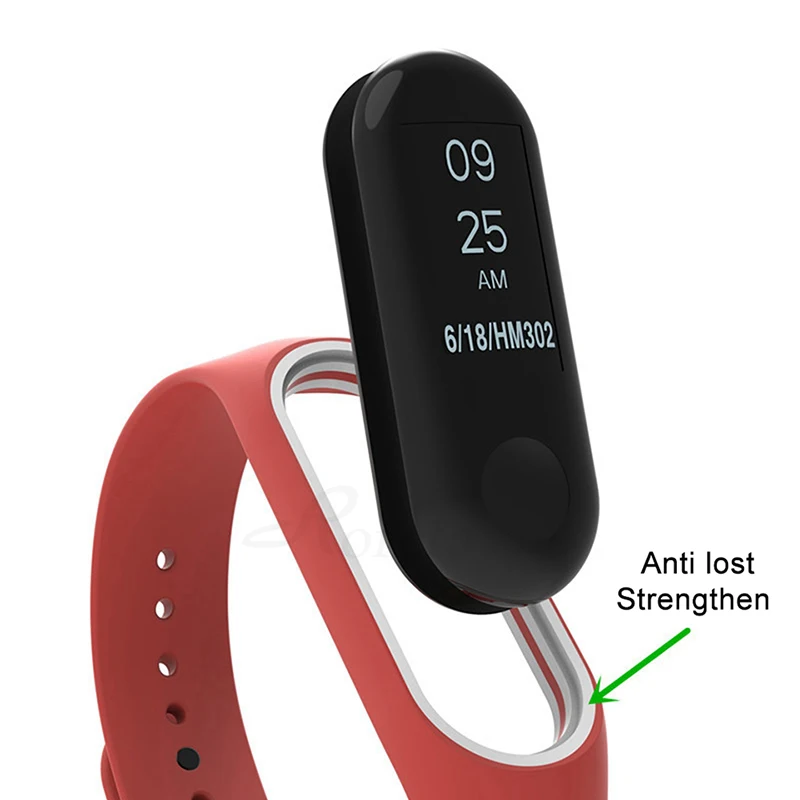 Replacement Sport Silicone watchband Bracelet For Xiaomi Mi Band 3/4 Fitness smartwatch colorful comfortable strap for Mi band 4
