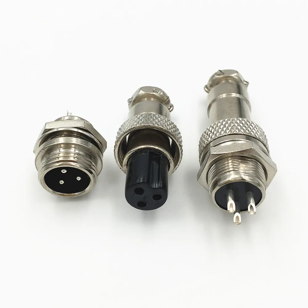 5 компл. GX 12 3 Pin XLR мм Авиационная вилка Ham Radio PCB Male + Female металлический разъем