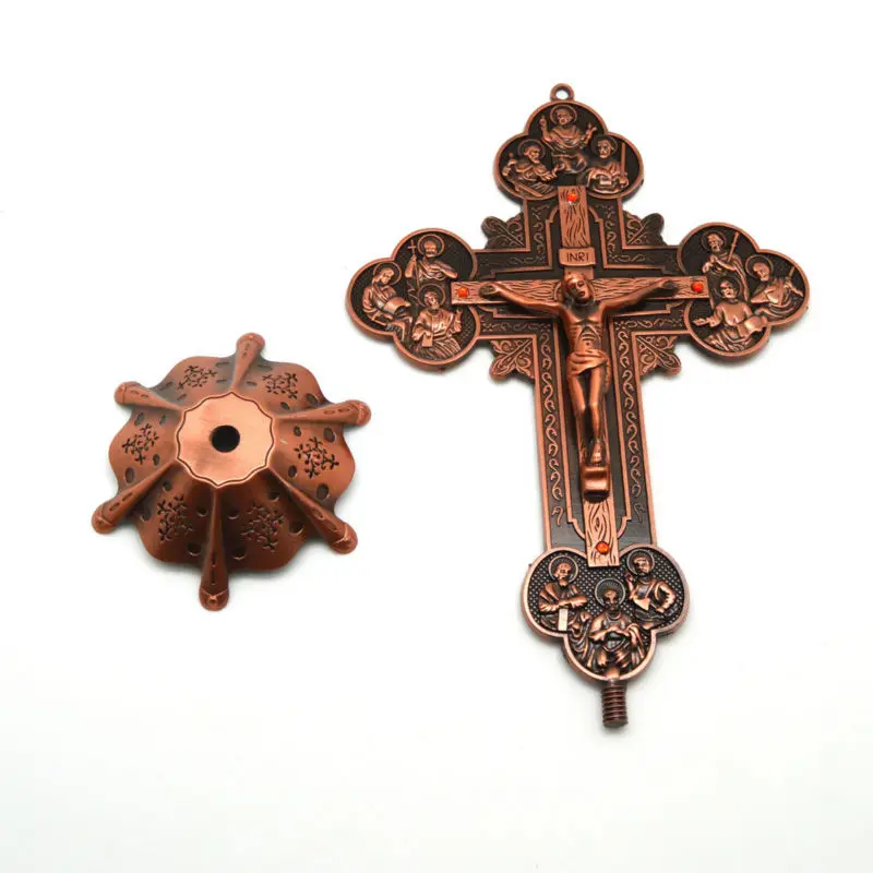 Модный большой размер католический распятие со многими священными