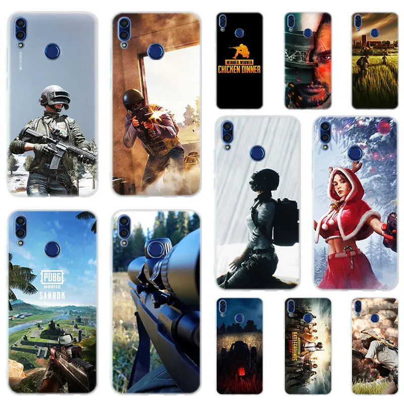 Черный мягкий чехол PUBG из ТПУ для Huawei Honor 30 20 10 9 Lite 9a 8a 7a Pro 10X 10i 30s 20lite 10lite | Мобильные