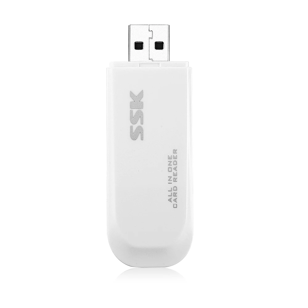 SSK SCRM060 кард ридер USB 2 0 с 3 слотами для карт памяти SD/MS/Micro SD|Картридеры| |