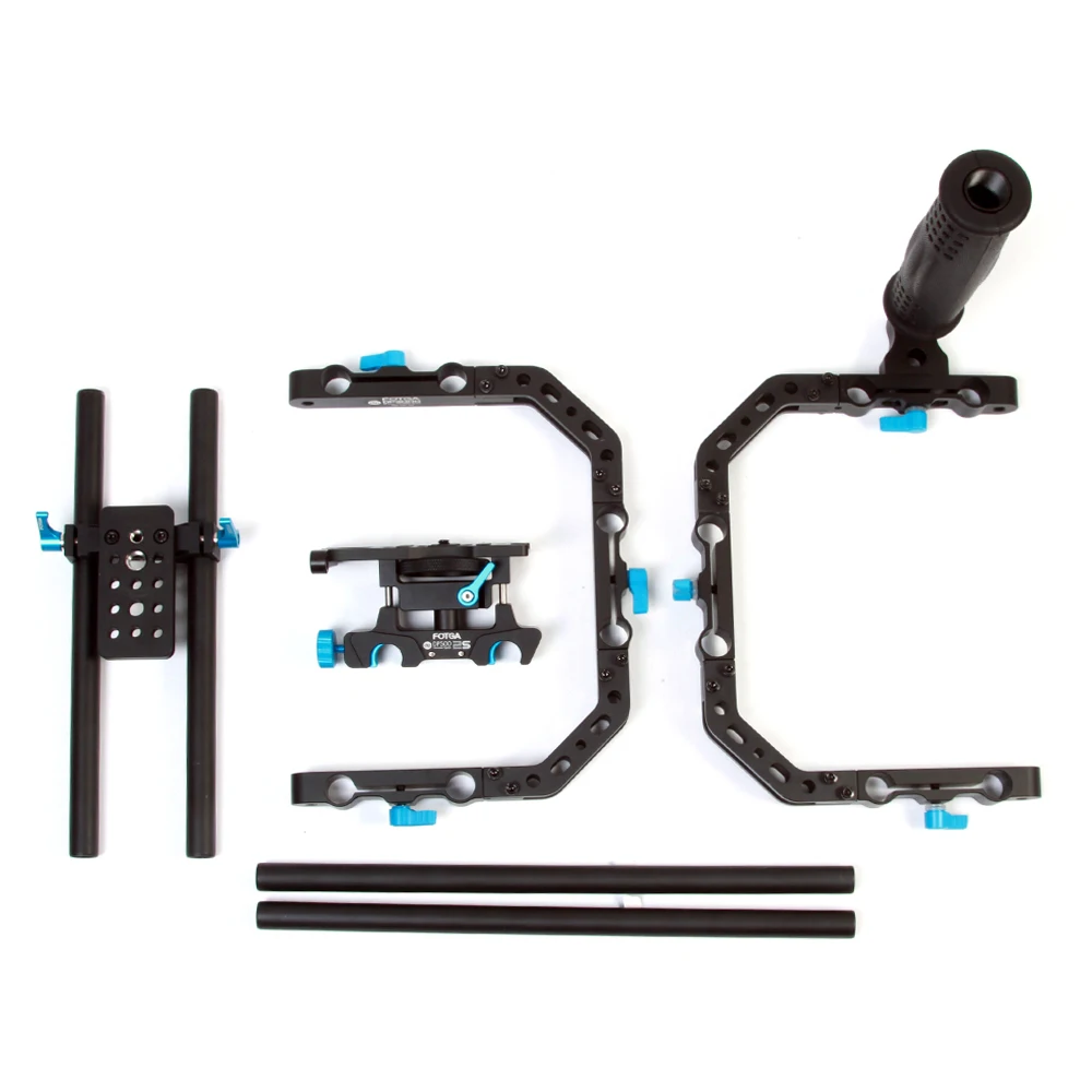 Fotga DP серия Standard Rig Set Matte Box + верхняя ручка с C-кронштейном 15 мм рельсовая штанга