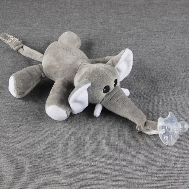 Elephant Новейшая удаляемая Детская Соска Chupeta с соской, клипсы, прекрасный игрушечный слон, соска для еды, безопасные силиконовые соски B0770 - Цвет: Elephant