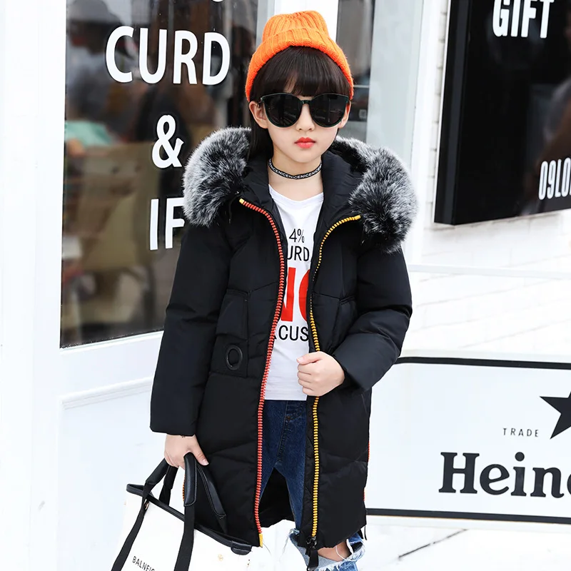 Новинка 2018 года Детский пуховик для мальчиков и девочек длинное зимнее толстое