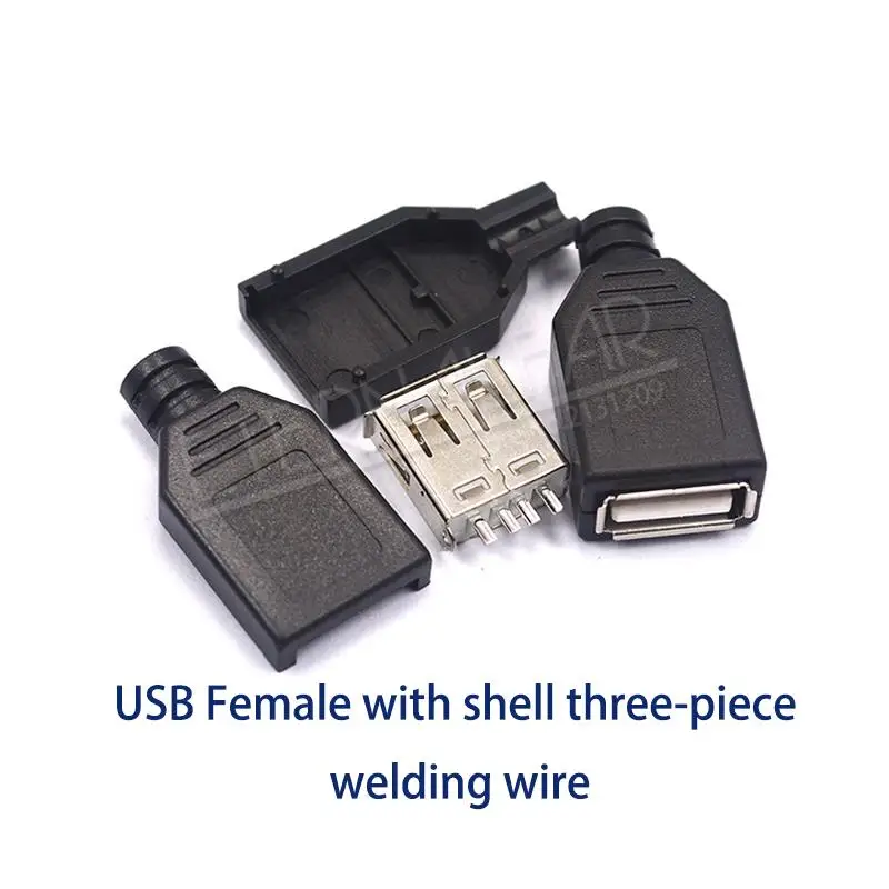 USB5 USB 2,0 квадратный тип B Женский 90 градусов D рот согнуты ноги интерфейс принтера разъем прямой иглы сварочная проволока PCB DIY - Цвет: USB5
