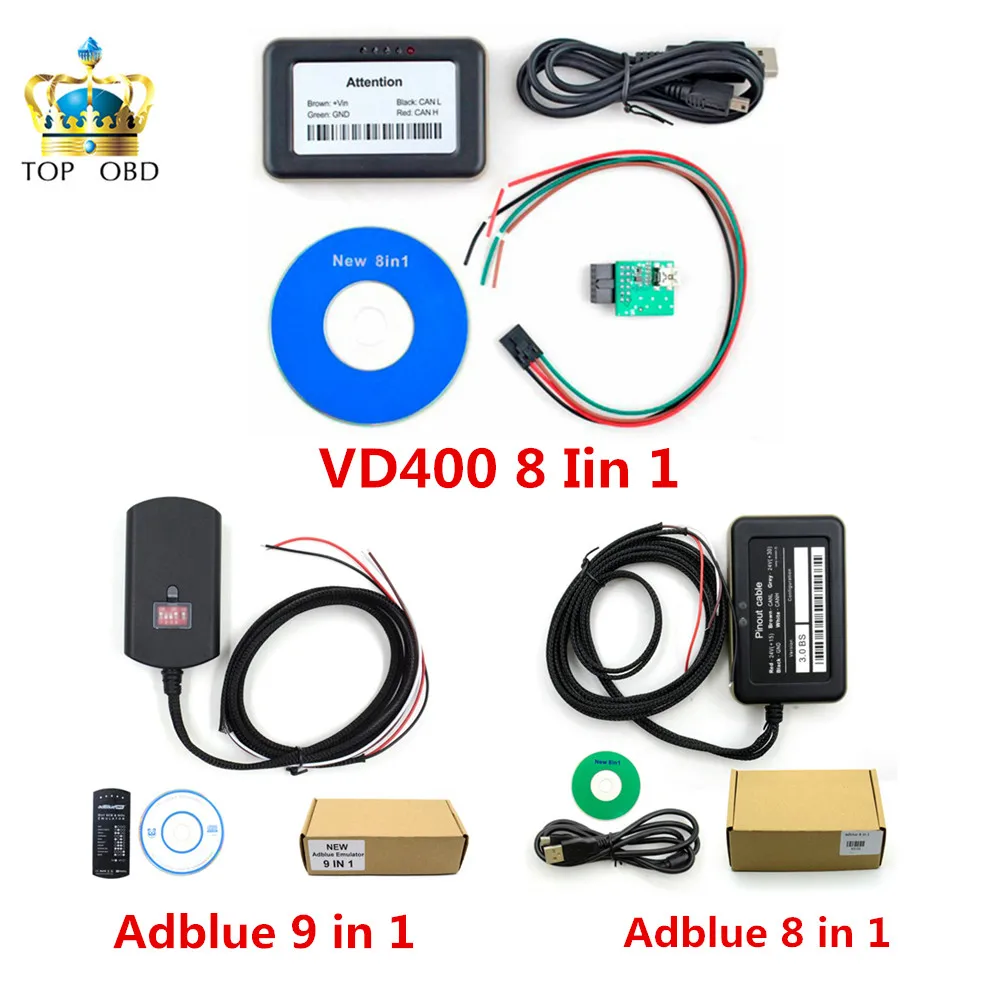 Новинка 2019 VD400 adblue 8 в 1 с датчиком Nox для грузовика евро 6 инструмент удаления шины