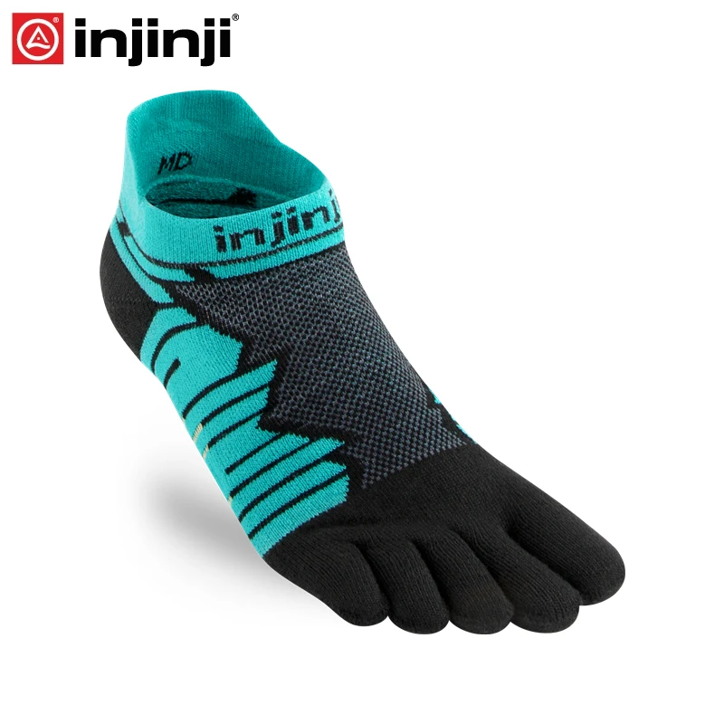 Injinji Toe socks ультра беговые без шоу Coolmax носки для бега с пятью пальцами мужские - Цвет: Oasis