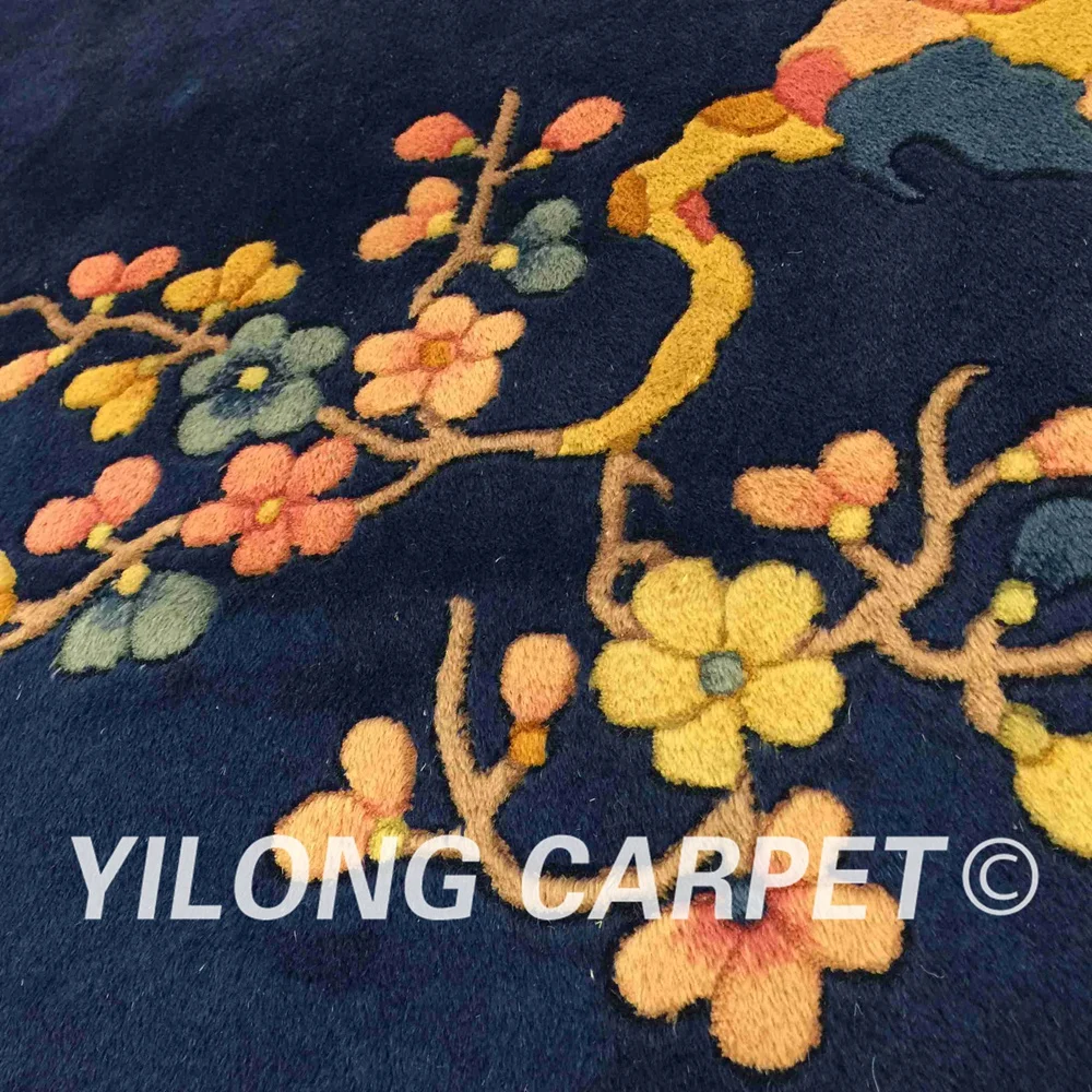 YILONG 5 &quotx 8&quot ручной работы художественное украшение синий ковер Традиционный