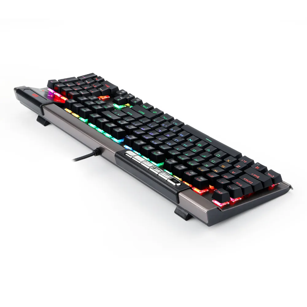 Механическая клавиатура REDRAGON с RGB подсветкой, Механическая игровая клавиатура RGB с синими механическими переключателями, авиационный класс