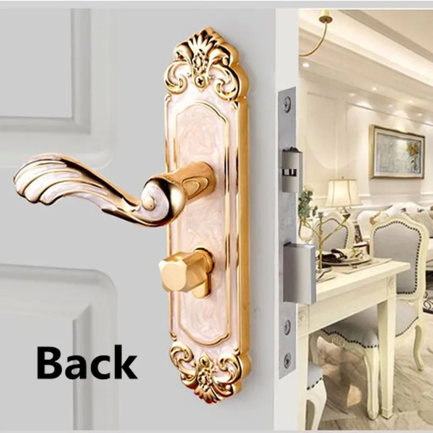 Дверной замок в Европейском стиле деревянная ручка для межкомнатной двери