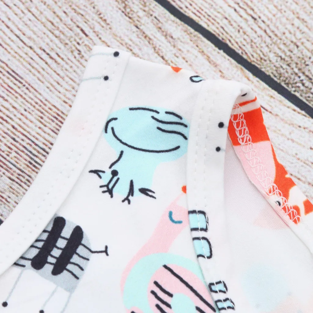 Newborn Baby Girl Romper Summer Clothes Flower Cartoon Print Tassel Jumpsuit Playsuit Sunsuit Costumes Outfits | Детская одежда и