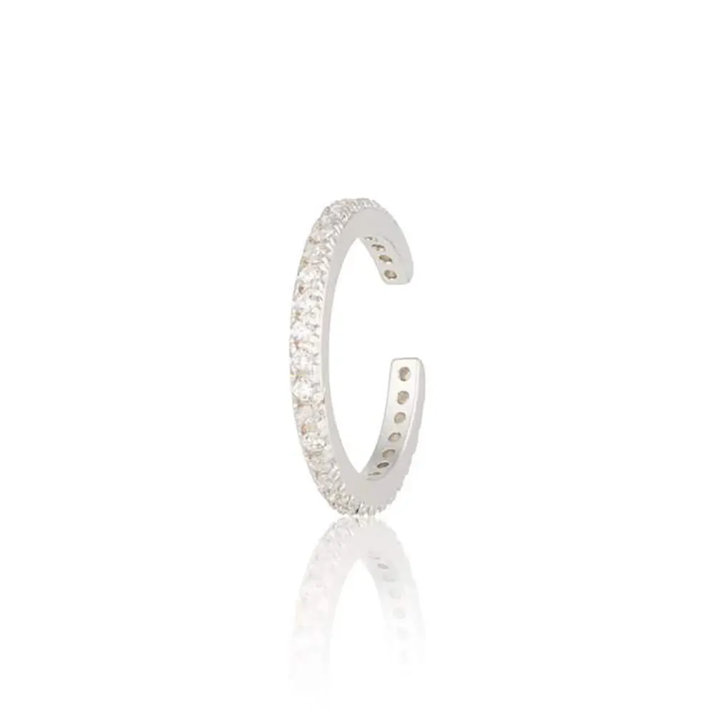 Женские сережки без пирсинга, серебряные, 925 пробы - Окраска металла: Silver Ear Cuff