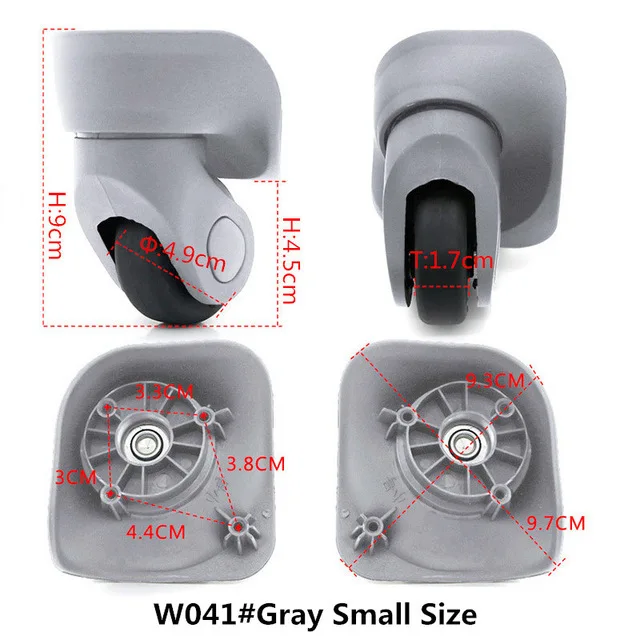 2 PCS Repair Trolley Universal Wheels Accessories For Bags Plastic Suitcase Replacement Parts Travel Luggage Wheels With Nails