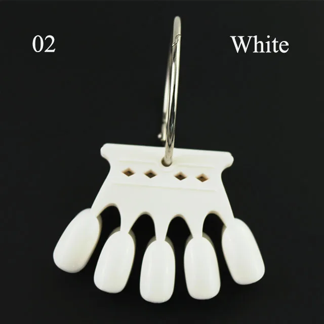 White 5*10 шт накладные ногти овальные французские кончики для полного дизайна ногтей Корона короткая прозрачная белая акриловая практика маникюрные аксессуары - Цвет: White