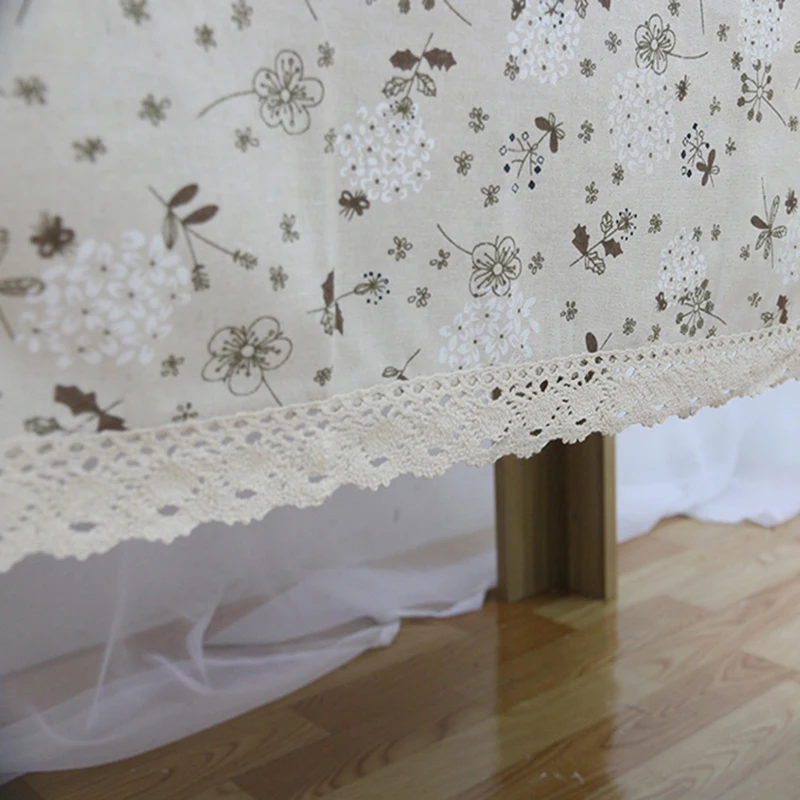 pure linen table cloth coffee tea dandelion scene scenic floral flower europe american modern style deal free shipment | Дом и сад