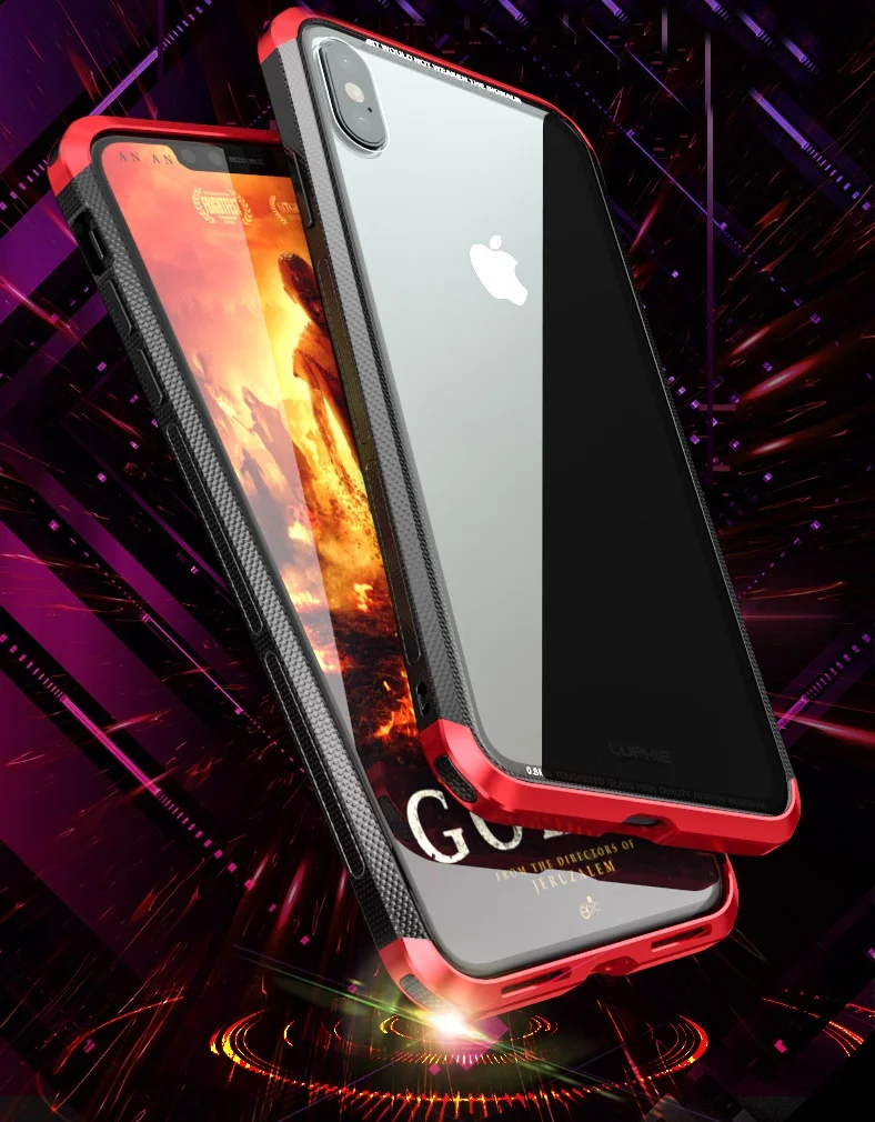 Tongdaytech металлический бампер чехол для Iphone XS MAX XR X ультра тонкий чехол из закаленного стекла Funda Coque чехол PC чехол для Iphone X XS XR