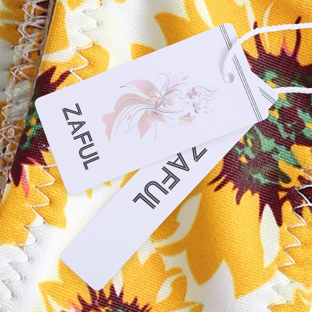 ZAFUL бандо Бикини 2018 купальник с подсолнухом женский купальный костюм бикини