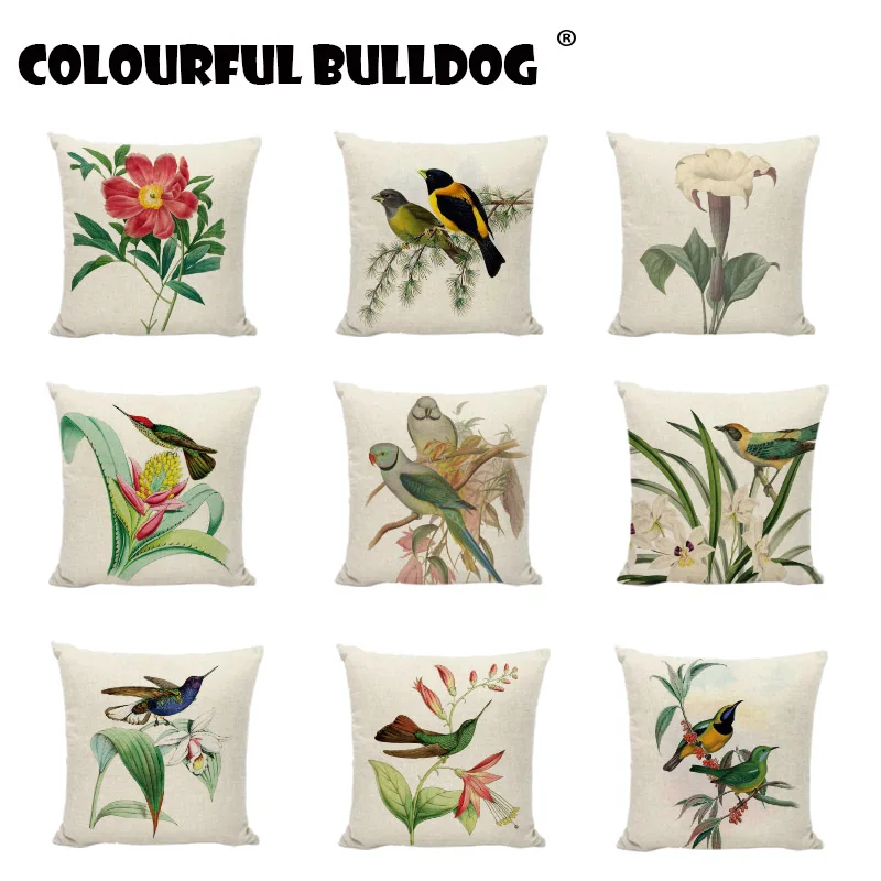 Всемирно известная подушка для птиц чехол с красными цветами красивый попугай