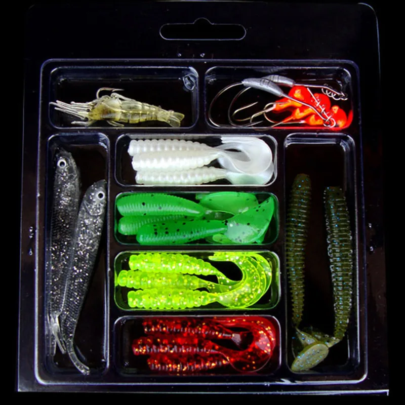 22 шт. рыболовные приманки мягкие приманки|worm lure|fishing lurebait set |