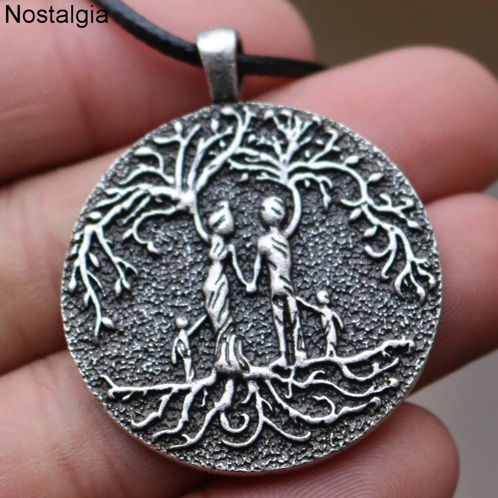Семейное древо жизни Yggdrasi кулон отец мать дети отношения Wicca языческий амулет винтажное ожерелье Прямая поставка