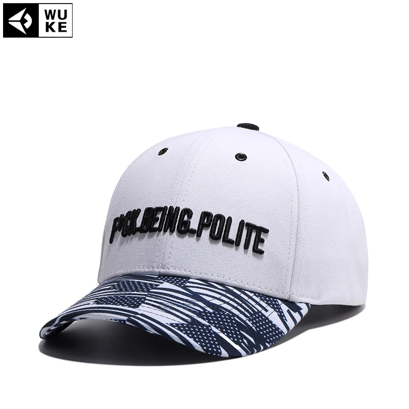 [WUKE] бренд Gorras Bone Бейсбол Кепки буквы Вышивка белый Snapback шляпа для Для мужчин