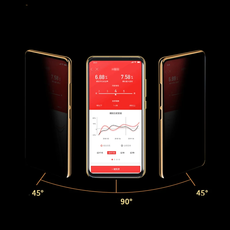 EXUNTON полное покрытие анти-шпионское антибликовое закаленное стекло для Meizu 16S 16 TH 16X анти-шпионская Защитная пленка для экрана
