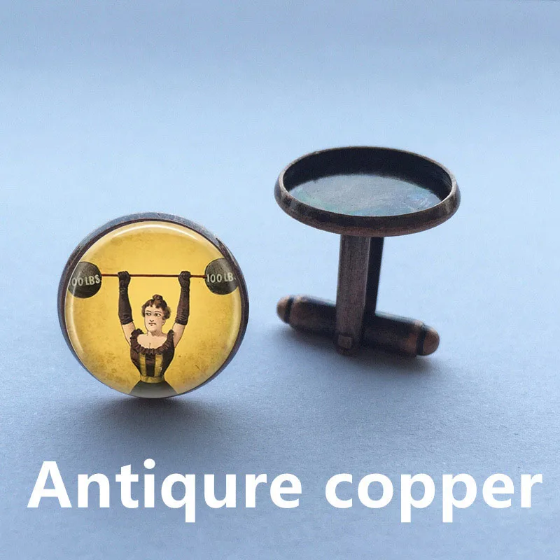 Стимпанк сильная женщина винтажное Ювелирное Украшение Цирк запонки в стиле