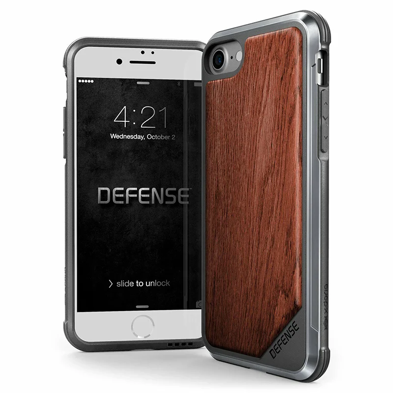 Rosewood X-Doria чехол для телефона для iPhone 7 8 Plus Defense Lux военный класс падение протестированный защитный чехол для iPhone 7 8 Plus Coque - Цвет: Rosewood