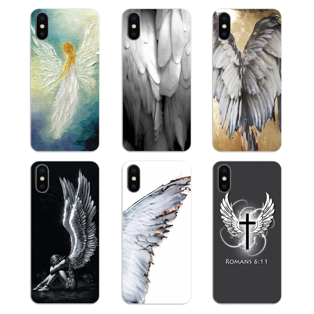 Силиконовый чехол для телефона iPhone XS Max XR X 4 4S 5 5S 5C SE 6 6S 7 8 Plus Samsung Galaxy J1 J3 J5 J7 A3 A5 angel