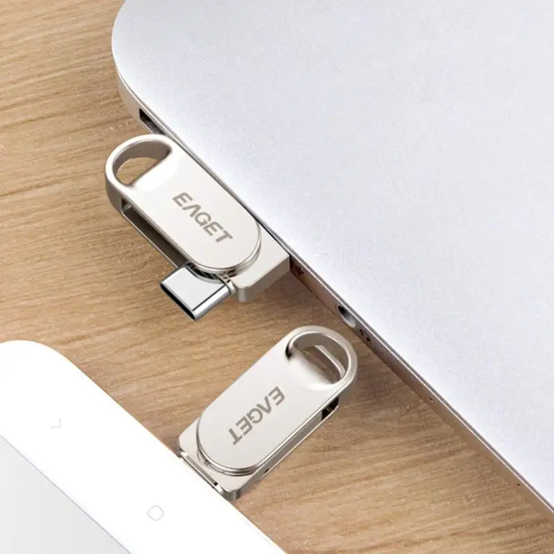EAGET CU30 Портативный USB 3,0/Тип-C в коробке sub Флеш накопитель 16/32/64/128 ГБ Памяти Stick OTG Тип C флеш-накопитель для компьютера