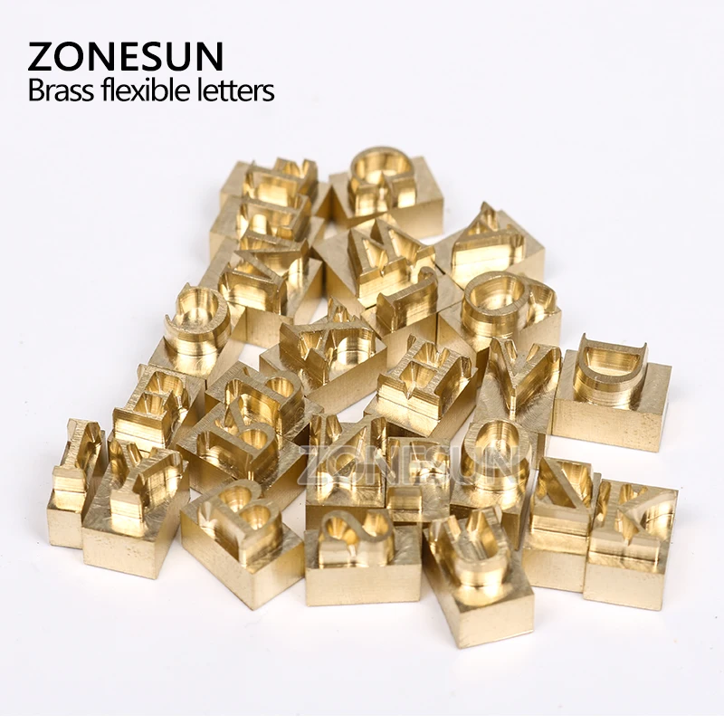 ZONESUN латунная буква ЧПУ гравировальная форма горячая фольга штамп номер Алфавит