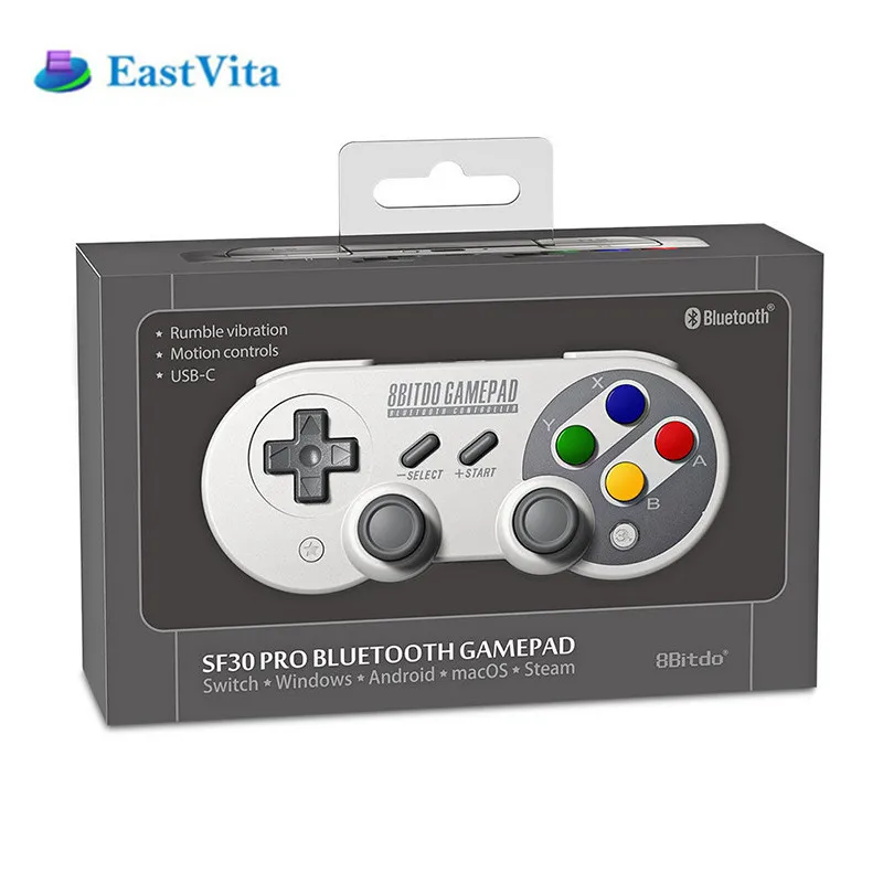 EastVita Беспроводной Bluetooth геймпад 8bitdo SF30Pro SN30Pro игровой контроллер для ввода X D Mac
