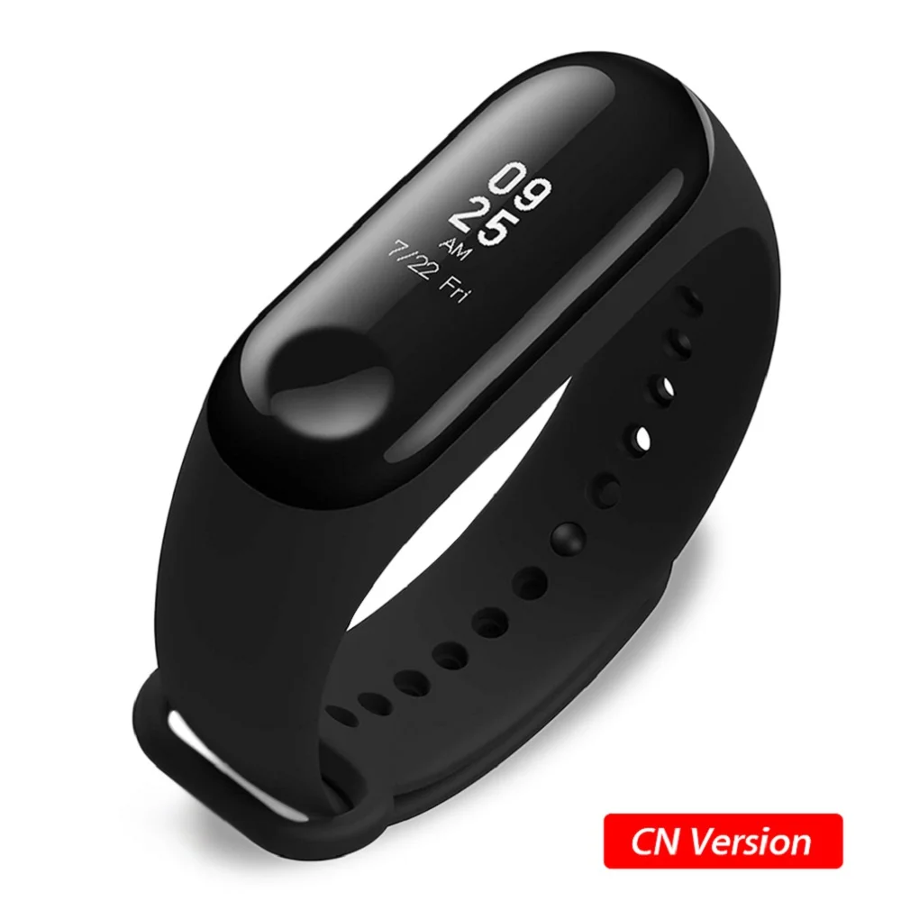 CN Version Xiaomi mi Band 3 спортивный смарт-Браслет фитнес-браслет шагомер пульсометр умный Браслет Сенсорный экран Xio mi Smartband mi Band 3 - Цвет: CN Version