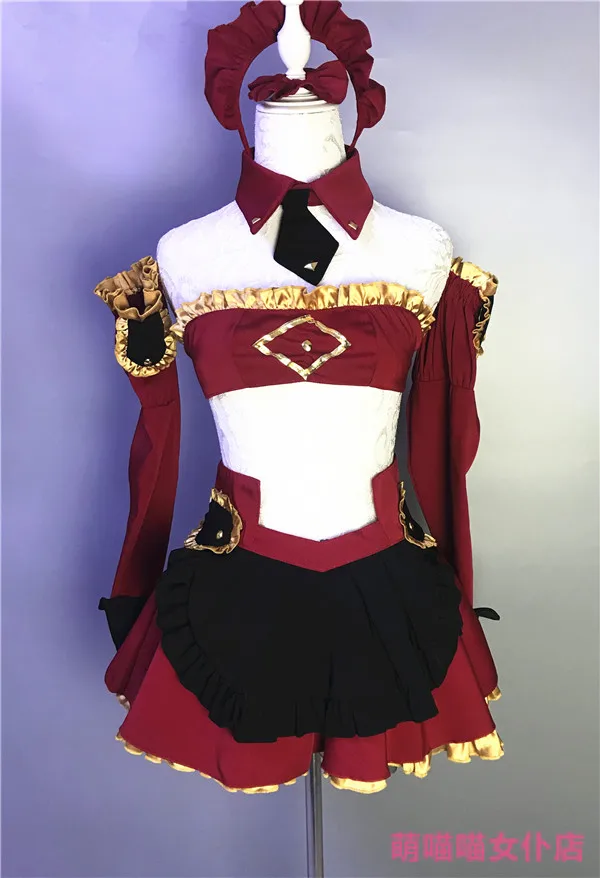 

2019 Fate/Grand Order Cosplay Costume Mordred Sexy Red maid wear full sets A