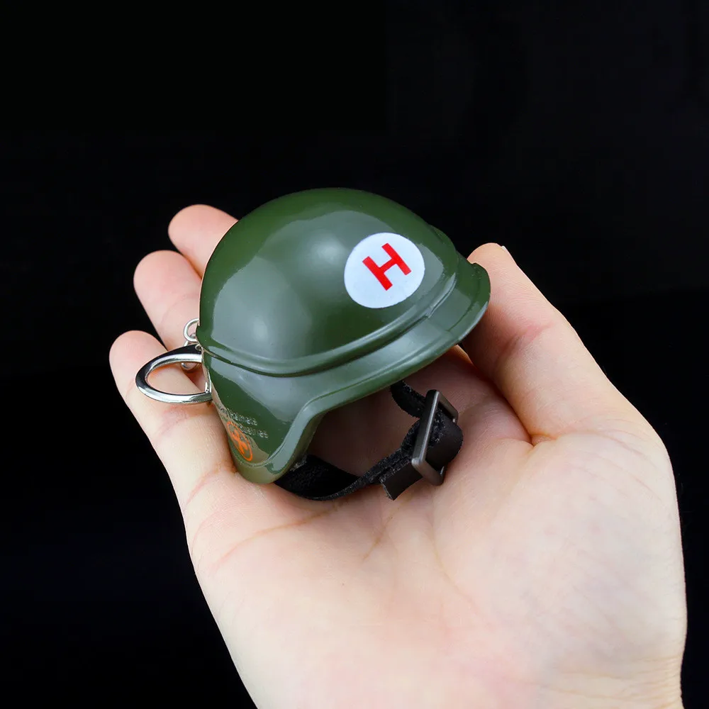 Игра Playerunknown's Battlegrounds аксессуары для косплея PUBG уровень 3 шлем металлическая ий Брелок с подвеской ожерелье украшение с кольцом для ключей