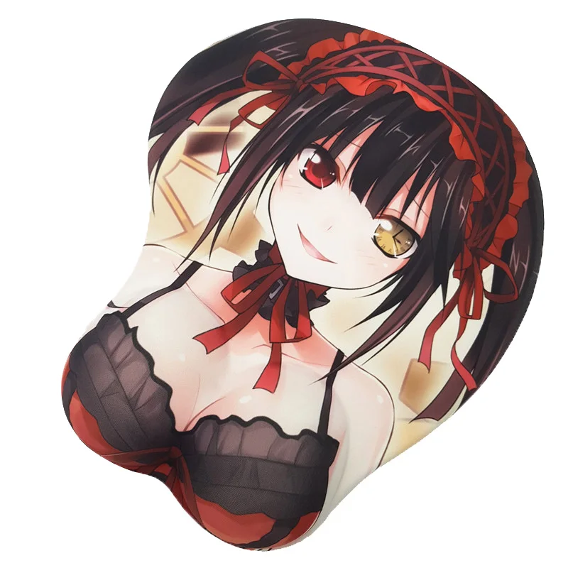 Date A Live-Tokisaki Kurumi аниме 3D Oppai коврик для мыши подставка для запястья