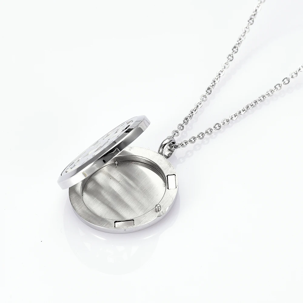 Медальон из нержавеющей стали для ароматерапии с 12 сменными подставками |