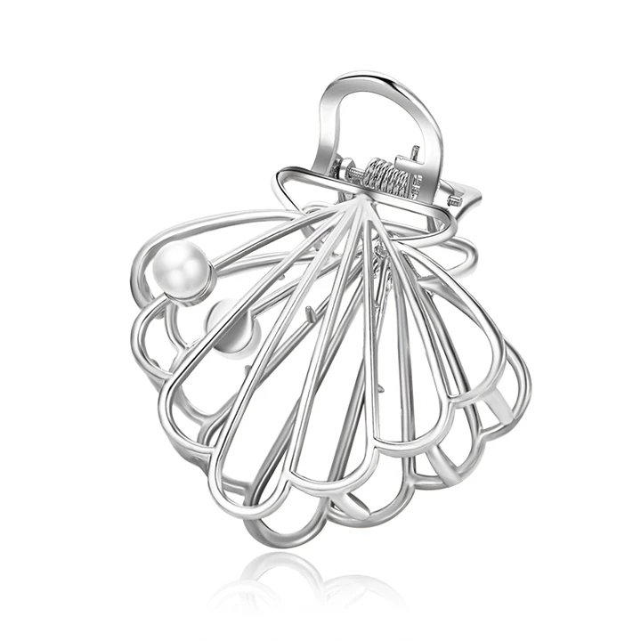 silver color Новые модные Когти для волос для женщин заколка для волос заколка-краб металлические заколки для волос аксессуары для волос украшение для головных уборов - Цвет: silver color