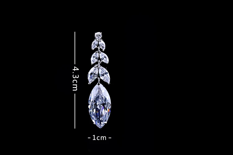 Серьги подвески с фианитами AAA +|earring lady|earrings plasticearrings coconut |