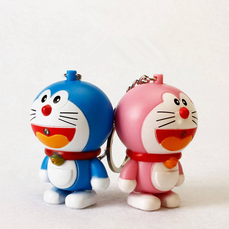 Новинка игрушки мультфильм аниме Дораэмон фигурки светодиодный брелок