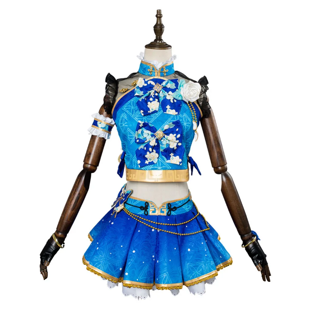 LoveLive Aqours Watanabe You костюм для косплея китайский Cheongsam взрослый Хэллоуина женский
