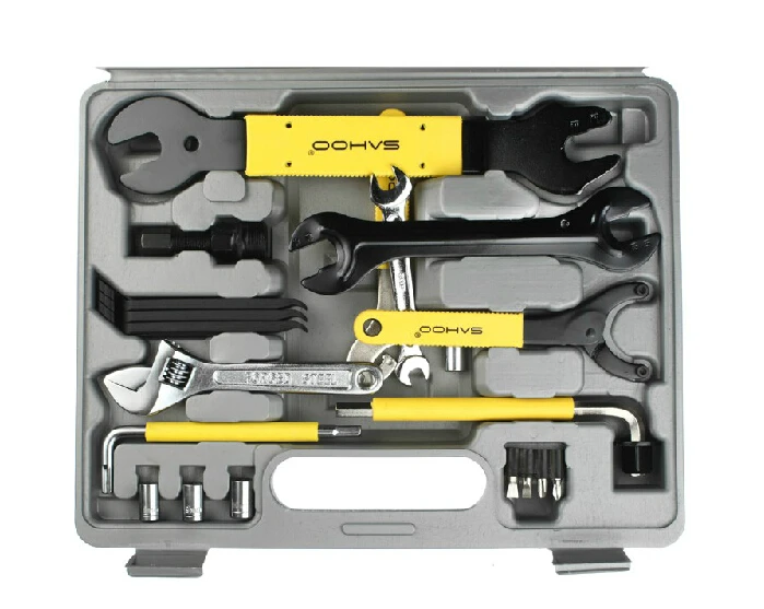 Free Shipping New Arrival SAHOO Bike Bicycle Repairing Tool Set Kit Case Box Universal for Mountain Road 44 in 1 velo | Спорт и
