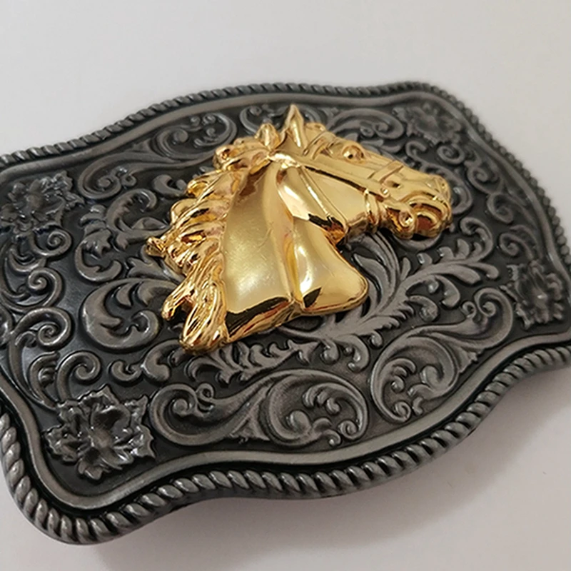 Ковбойские Золотые 3D пряжки для головы лошади классические животных паракорды