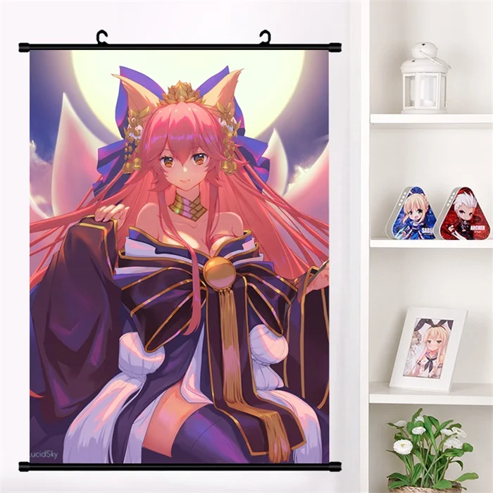 B Японское аниме Манга Fate/большой заказ FGO сексуальный tamamo no Mae Косплей стены прокрутки Фреска плакат настенный висящий плакат домашний декор сбор - Цвет: B
