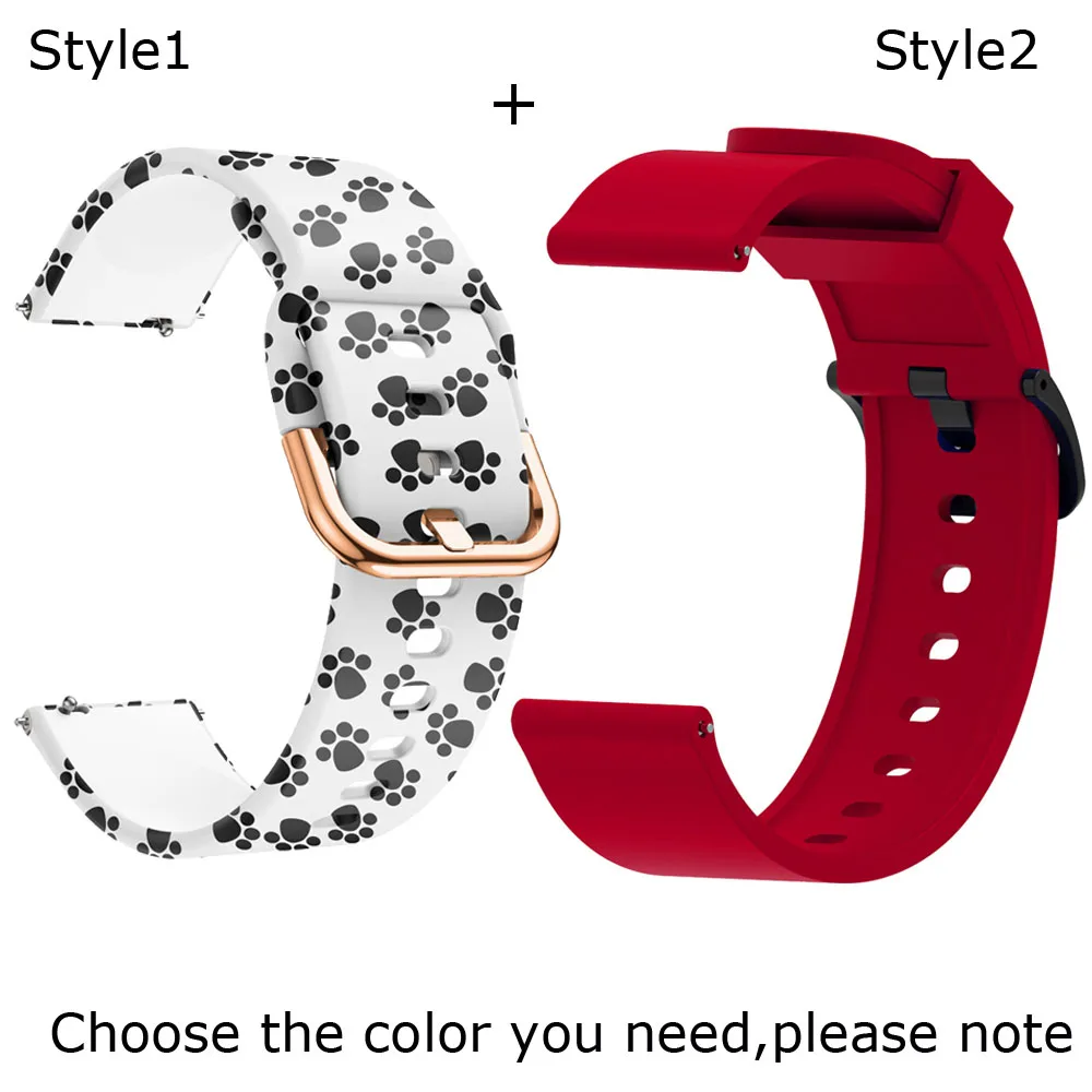 Color 3-Red Для Xiaomi Amazfit GTS браслет Amazfit Bip ремешок для часов Amazfit GTR 42 мм силиконовый ремешок 2 шт - Цвет: Color 3-Red