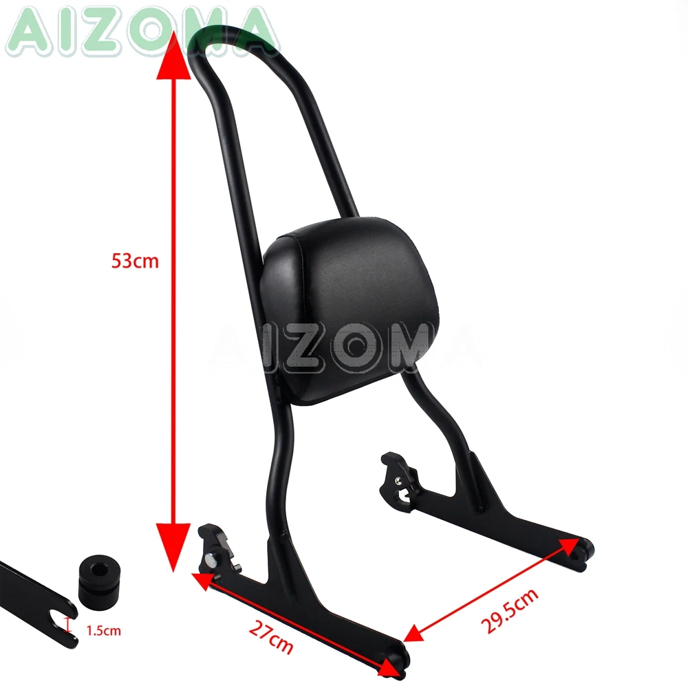 Задняя спинка мотоцикла шина Sissy Bar с комплектом легковых дисков для Harley Softail Custom