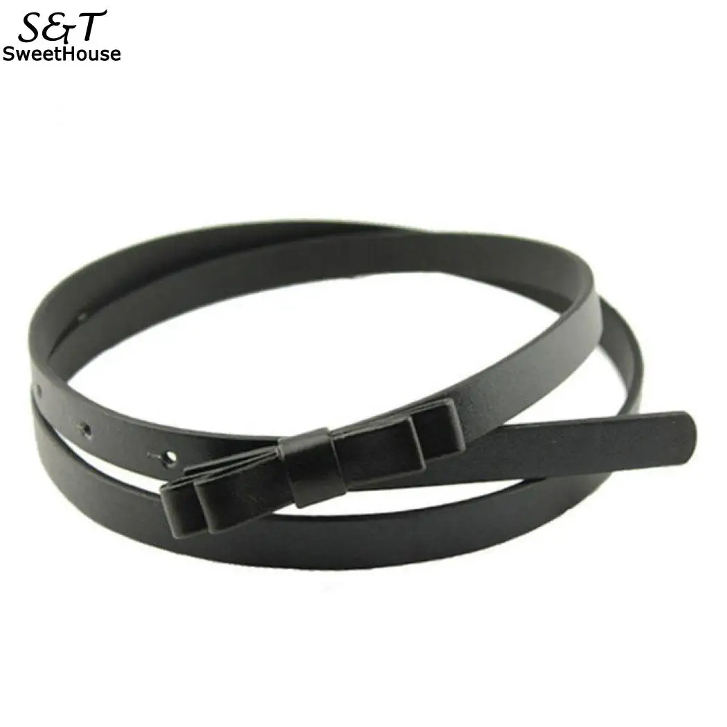 Новая мода для женщин и девочек искусственная кожа около 1 3 см галстук-бабочка