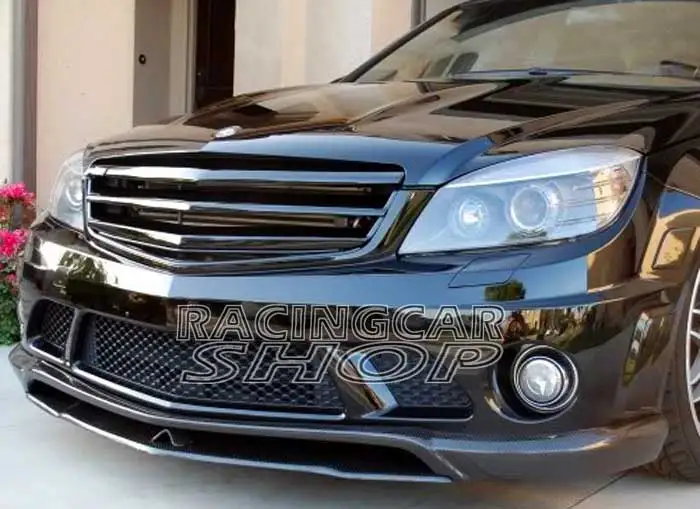 Окрашенный C стиль 3 шт. передний спойлер для BENZ W204 C63 AMG спортивный передний бампер 2008-2012 M017F